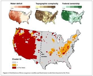 American West map indicating factors for identifying as social ecological region